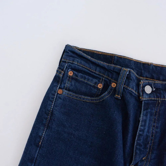 Levi's 505 Straight Leg  Dark Wash Denim Jeans 30/32 - Picture 5 of 12